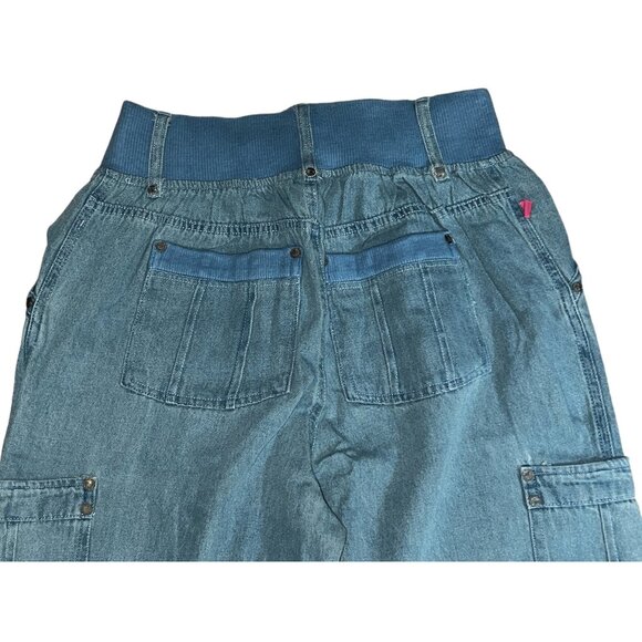 Woman Within NWOT Double Button Front Comfort Waist Cargo Jean Sz 22 Wide Womens - Picture 10 of 16